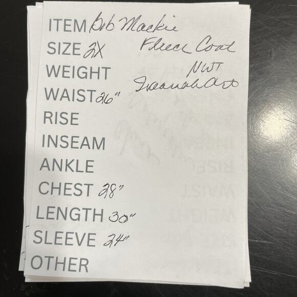 Bob Mackie Zip Front Fleece Coat Size 2X Ivory Gold Zipper Accents Pockets NEW - Picture 12 of 12